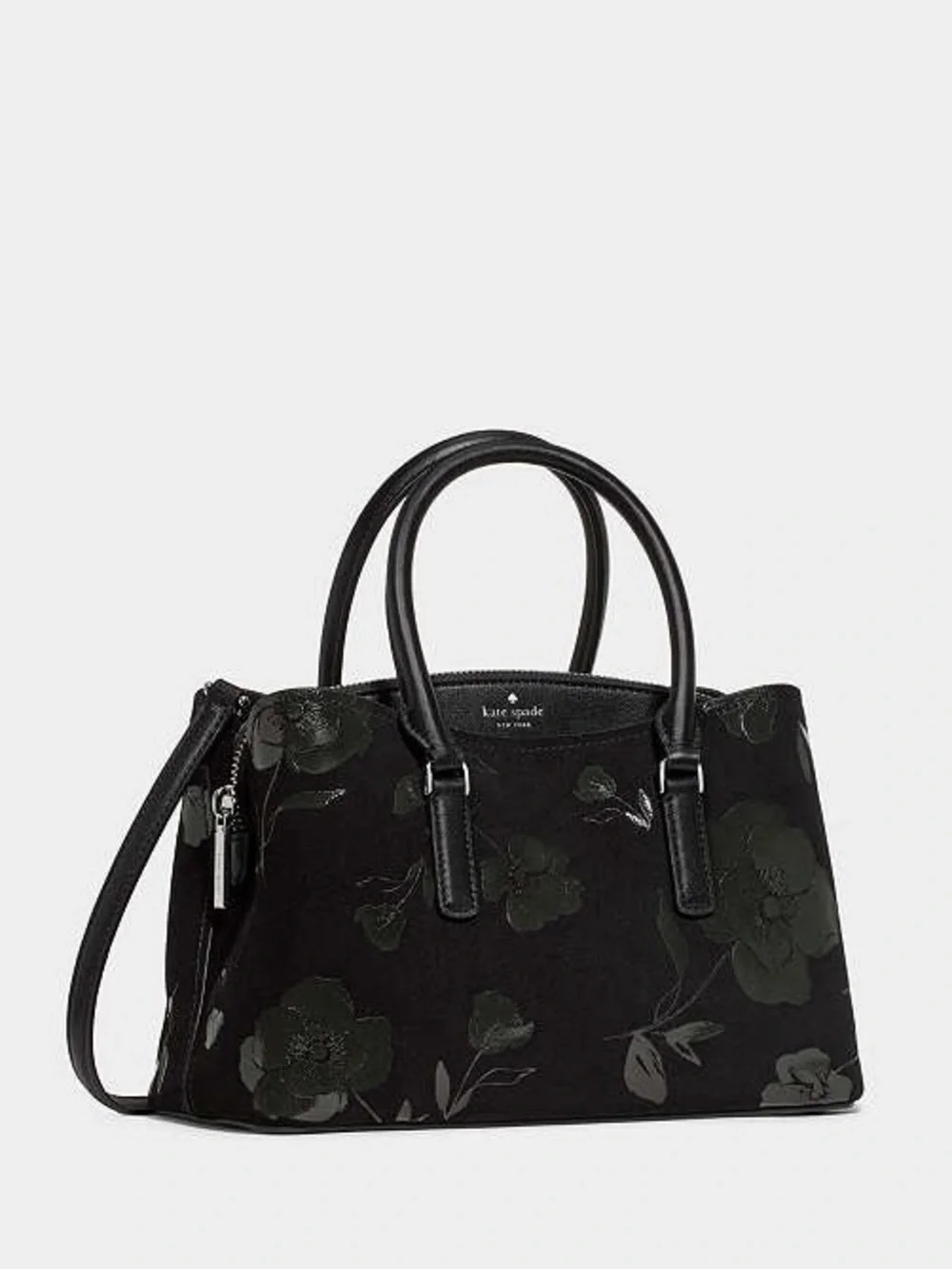 NWT KATE SPADE Thompson Street Floral Suede Small Satchel Bag